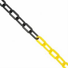 6mm Galvanised Steel Chain - 5m Length - Yellow/Black