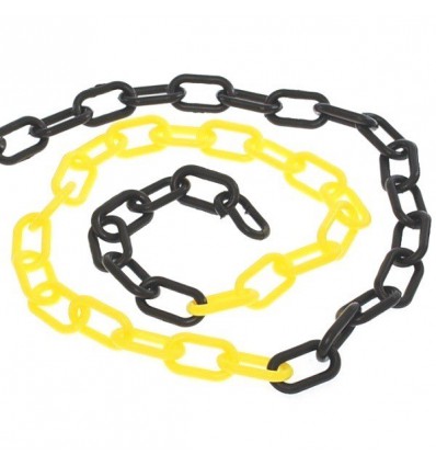 1M Length Plastic Chain Link - Yellow/Black