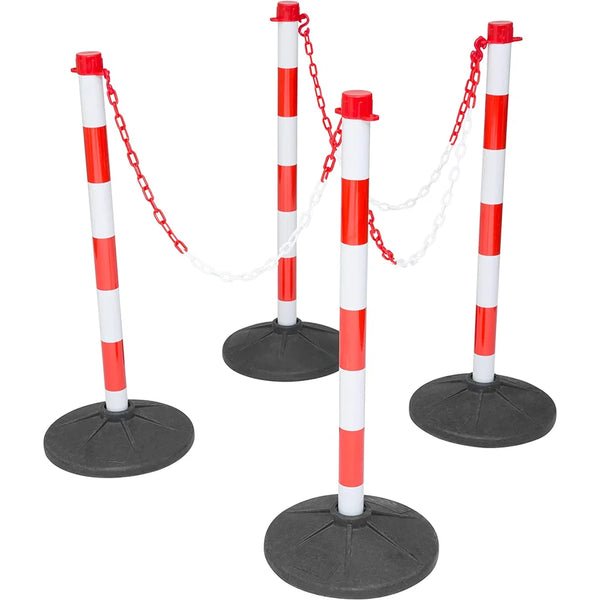 Plastic Post and Chain Safety Barriers Kit