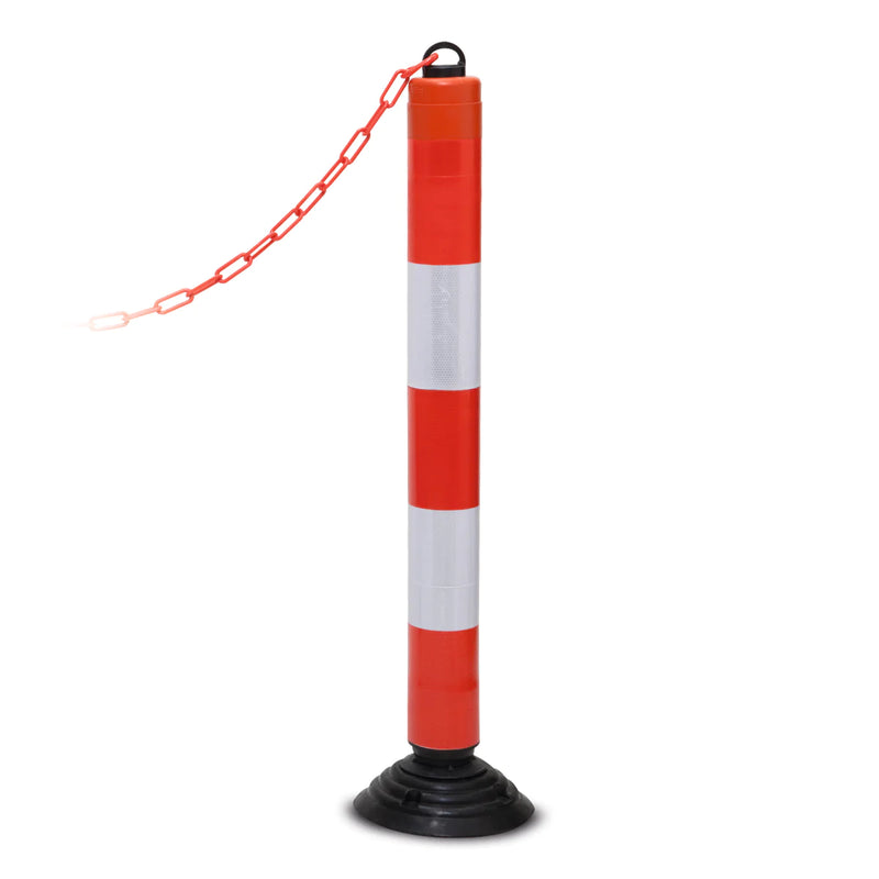 London Safety 1050mm High Traffic Post with Chain Eyelet