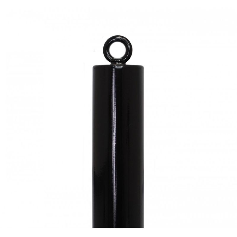 76mm Diameter Steel Bolt Down Static Bollard Black