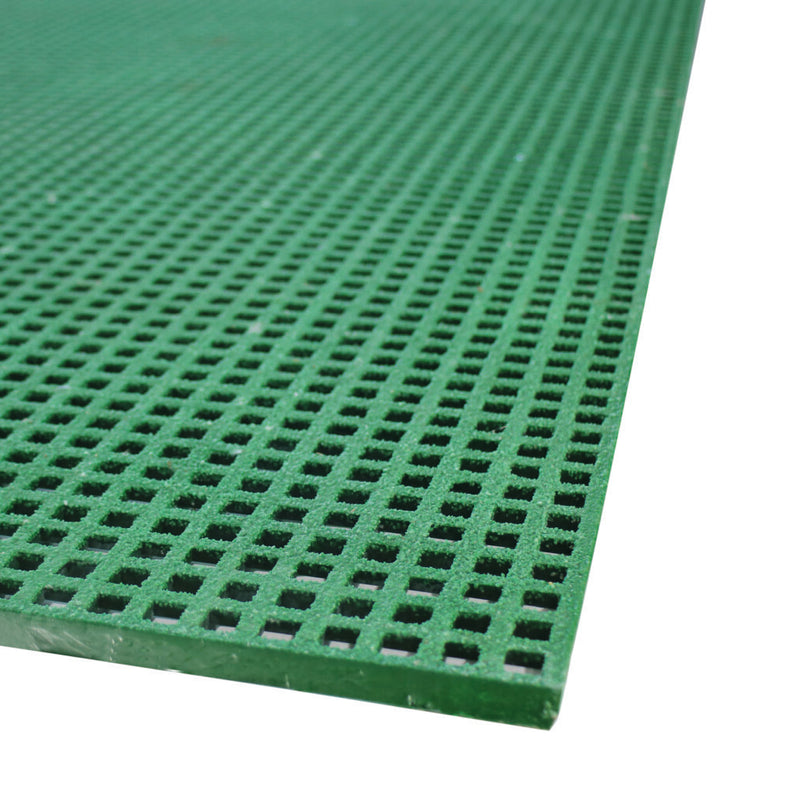 Green GRP Open Mesh Grating - 50mm