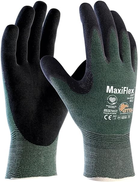 34-8743 ATG MaxiFlex Cut Palm Coated Knitwrist Gloves