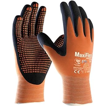 42-848 Nitrile Foam Micro Dot Palm Coated Work Gloves - Orange