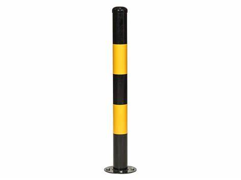 1000mm High Bolt Down Bollard - 76mm Dia Hi-Vis