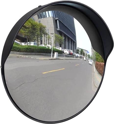 Black Convex Traffic Safety Mirror