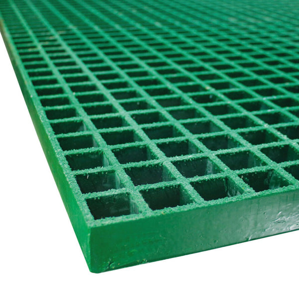 Green GRP Open Mesh Grating - 50mm