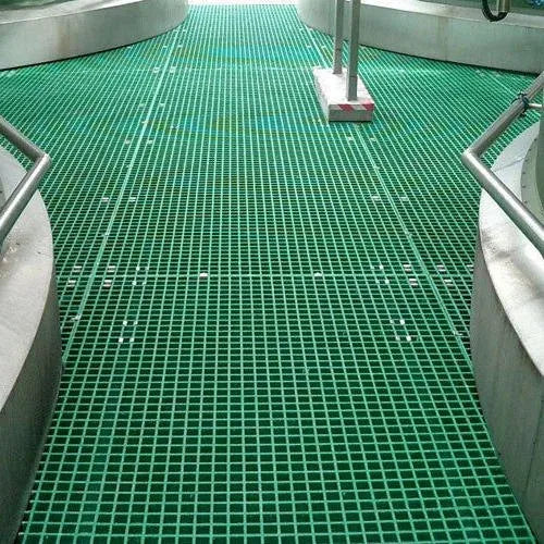 Green GRP Open Mesh Grating - 50mm