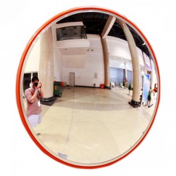 Orange Round Safety Convex Mirror