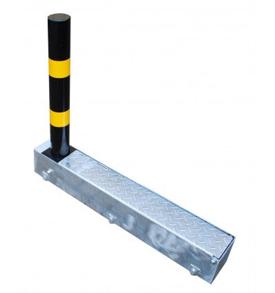 Fold Away (coffin) Parking Post Black & Yellow