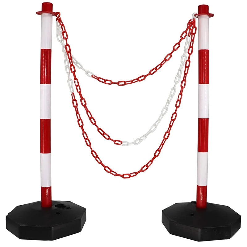 Plastic Post and Chain Safety Barriers Kit