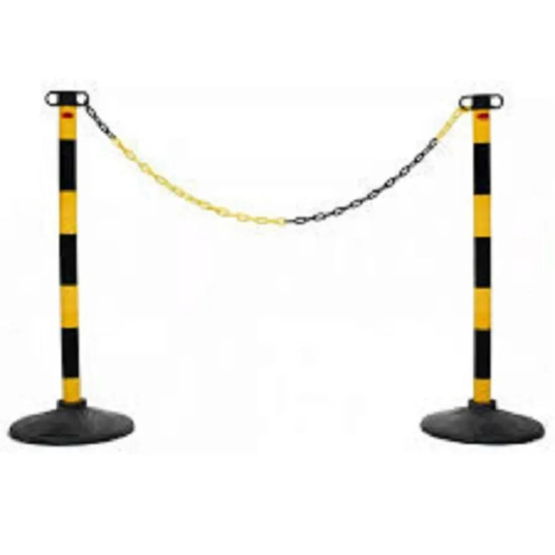 Plastic Post and Chain Safety Barriers Kit