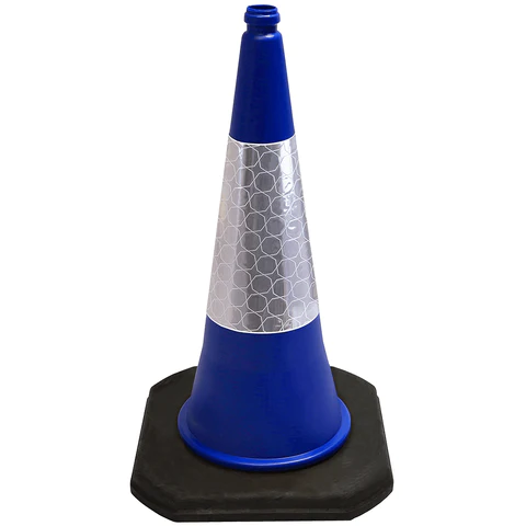 Blue Starlite Two-Piece Road Traffic Safety Cone 750mm